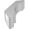 Ekena Millwork 5 1/2-in. W x 18-in. D x 26-in. H Olympic Architectural Grade PVC Knee Brace BRCP055X18X26OLY - alternate 6